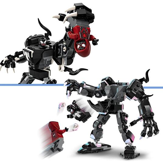 LEGO Marvel 76276 Mech di Venom vs. Miles Morales, Giocattolo Action Figure per Bambini 6+ Anni con Minifigure di Spider-Man - 4