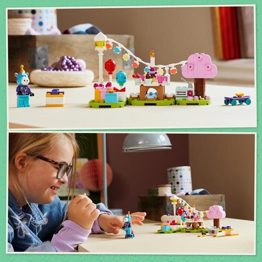 LEGO Animal Crossing 77046 Festa di Compleanno di Giuliano Giochi Creativi per Bambini 6+ Minifigure di Unicorno Giocattolo - 2