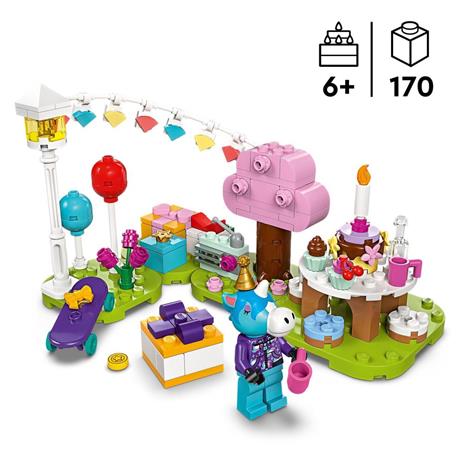 LEGO Animal Crossing 77046 Festa di Compleanno di Giuliano Giochi Creativi per Bambini 6+ Minifigure di Unicorno Giocattolo - 3