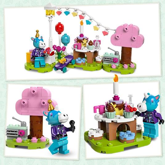 LEGO Animal Crossing 77046 Festa di Compleanno di Giuliano Giochi Creativi per Bambini 6+ Minifigure di Unicorno Giocattolo - 4