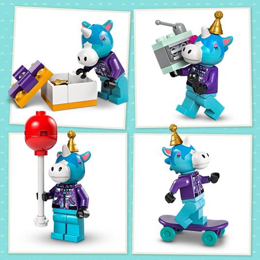 LEGO Animal Crossing 77046 Festa di Compleanno di Giuliano Giochi Creativi per Bambini 6+ Minifigure di Unicorno Giocattolo - 5