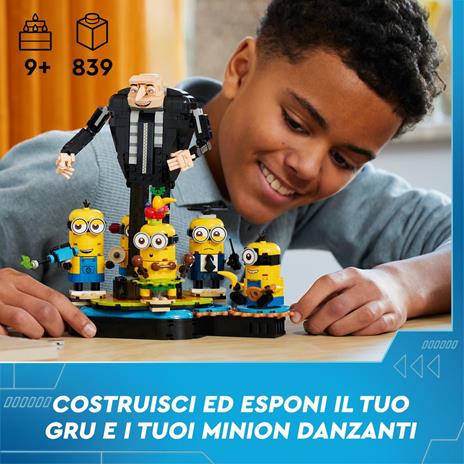 LEGO Cattivissimo Me 75582 Gru e Minions in Mattoncini, Set dal Filmcon Personaggi da Costruire, Giochi per Bambini 9+ - 2