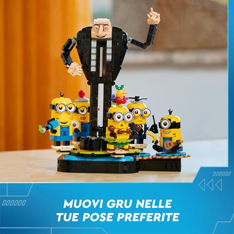 LEGO Cattivissimo Me 75582 Gru e Minions in Mattoncini, Set dal Filmcon Personaggi da Costruire, Giochi per Bambini 9+ - 5