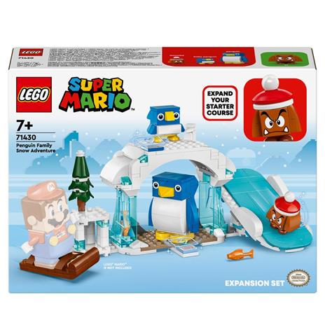 LEGO Super Mario 71430 Pack di Espansione La Settimana Bianca della Famiglia Pinguotto Giochi per Bambini 7+ con 3 Personaggi