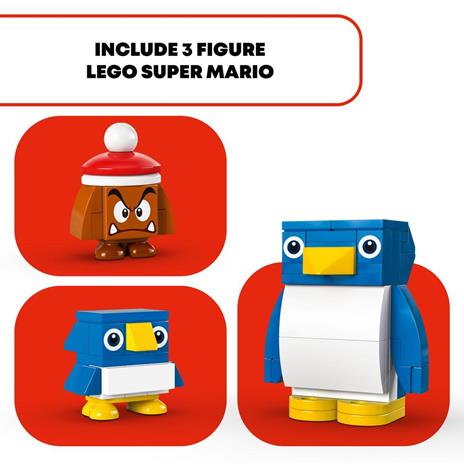 LEGO Super Mario 71430 Pack di Espansione La Settimana Bianca della Famiglia Pinguotto Giochi per Bambini 7+ con 3 Personaggi - 3