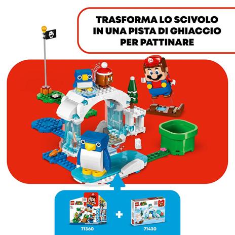 LEGO Super Mario 71430 Pack di Espansione La Settimana Bianca della Famiglia Pinguotto Giochi per Bambini 7+ con 3 Personaggi - 5