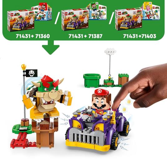 LEGO Super Mario 71431 Pack di Espansione Il Bolide di Bowser, Giochi Bambini 8+ Anni con Personaggio e Macchina Giocattolo - 4