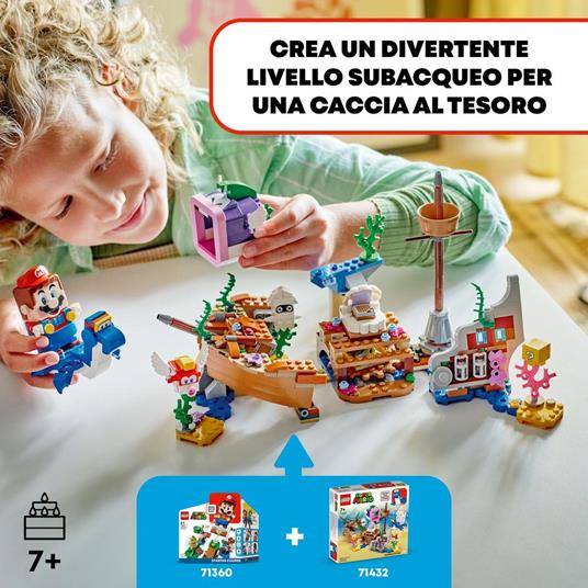 LEGO Super Mario 71432 Pack di Espansione Il Veliero Sommerso di Dorrie Giochi Bambini 7+ con Barca Giocattolo e 4 Personaggi - 2