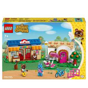 Giocattolo LEGO Animal Crossing 77050 Bottega di Nook e casa di Grinfia, Giochi Creativi per Bambini 7+ con Negozio e Casa Giocattolo LEGO