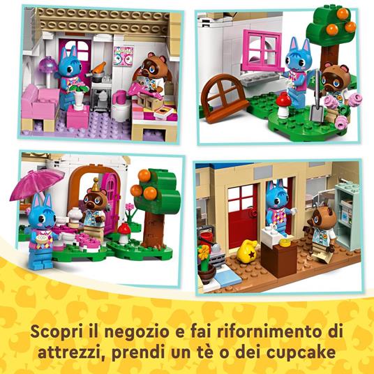 LEGO Animal Crossing 77050 Bottega di Nook e casa di Grinfia, Giochi Creativi per Bambini 7+ con Negozio e Casa Giocattolo - 4