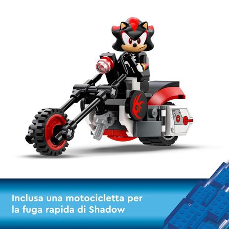 LEGO Sonic the Hedgehog 76995 La Fuga di Shadow the Hedgehog con Moto Giocattolo per Bambini 8+ Anni, Personaggi Videogiochi - 4