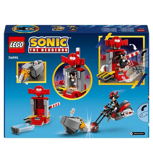 LEGO Sonic the Hedgehog 76995 La Fuga di Shadow the Hedgehog con Moto Giocattolo per Bambini 8+ Anni, Personaggi Videogiochi - 8
