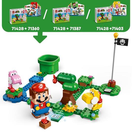 LEGO Super Mario 71428 Pack di Espansione Yoshi nella Foresta Fuovolosa, Giochi per Bambini di 6+ con 2 Personaggi Giocattolo - 4