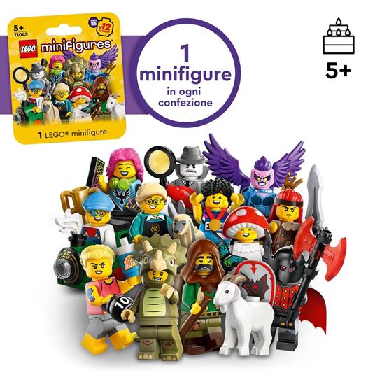 LEGO 71045 Minifigures Serie 25, Personaggi da Collezione, Idea Regalo per  Bambini 5+ Anni, Scatola con 1 di 12 Figure a Caso - LEGO - Minifigures -  Generici - Giocattoli