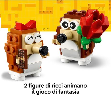 LEGO 40711  l'Appuntamento Romantico dei Ricci, Giochi Creativi per Bambini 8+ con 2 Animali Giocattolo, un Fungo e una Base - 5