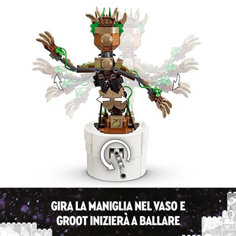 LEGO Marvel 76297 Groot Ballerino, Personaggio Giocattolo con Funzione Danzante, Giochi Animati Bambini 7+ Fan degli Avengers - 3