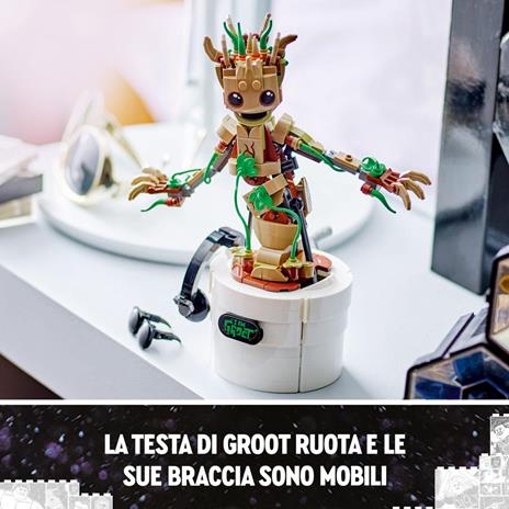 LEGO Marvel 76297 Groot Ballerino, Personaggio Giocattolo con Funzione Danzante, Giochi Animati Bambini 7+ Fan degli Avengers - 4
