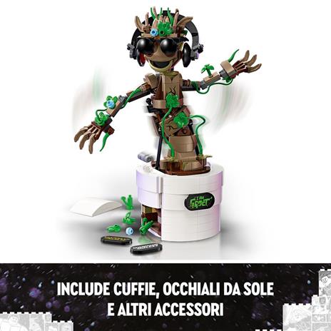 LEGO Marvel 76297 Groot Ballerino, Personaggio Giocattolo con Funzione Danzante, Giochi Animati Bambini 7+ Fan degli Avengers - 5