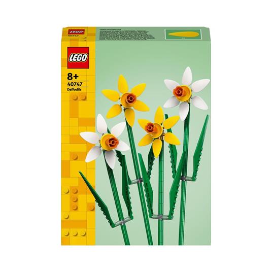 LEGO 40747 Narcisi, Fiori Finti per Bambini 8+, Bouquet Regalo di San Valentino per Lei, Lui, Donna, Uomo, Ragazza o Ragazzo