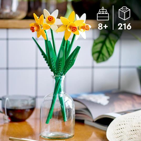 LEGO 40747 Narcisi, Fiori Finti per Bambini 8+, Bouquet Regalo di San Valentino per Lei, Lui, Donna, Uomo, Ragazza o Ragazzo - 3