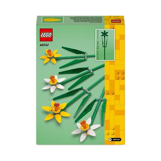 LEGO 40747 Narcisi, Fiori Finti per Bambini 8+, Bouquet Regalo di San Valentino per Lei, Lui, Donna, Uomo, Ragazza o Ragazzo - 8