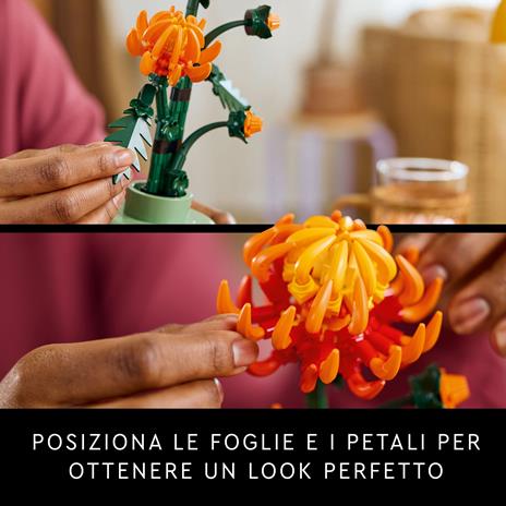 LEGO Icons 10368 Crisantemo, Fiore Finto da Costruire per Adulti, Regalo Creativo di Compleanno per Donna, Uomo, Lei o Lui - 3