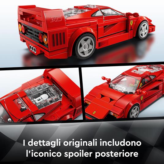 LEGO Speed Champions 76934 Supercar Ferrari F40, Modellino di Auto Sportiva, Macchina Giocattolo da Collezione per Bambini 9+ - 2