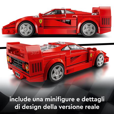 LEGO Speed Champions 76934 Supercar Ferrari F40, Modellino di Auto Sportiva, Macchina Giocattolo da Collezione per Bambini 9+ - 3