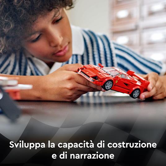 LEGO Speed Champions 76934 Supercar Ferrari F40, Modellino di Auto Sportiva, Macchina Giocattolo da Collezione per Bambini 9+ - 4