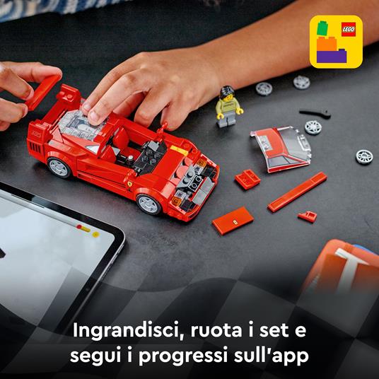 LEGO Speed Champions 76934 Supercar Ferrari F40, Modellino di Auto Sportiva, Macchina Giocattolo da Collezione per Bambini 9+ - 5