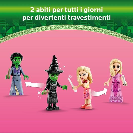 LEGO Wicked 75683 Il Dormitorio di Glinda ed Elphaba, Giochi di Fantasia Bambini 8+, Baule Apribile con 2 Personaggi del Film - 6