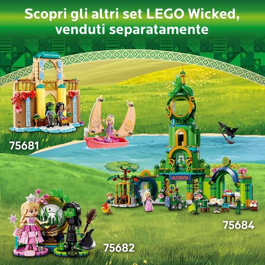 LEGO Wicked 75683 Il Dormitorio di Glinda ed Elphaba, Giochi di Fantasia Bambini 8+, Baule Apribile con 2 Personaggi del Film - 7