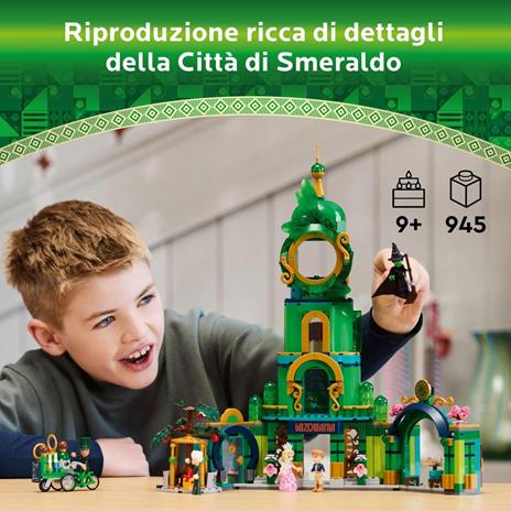 LEGO Wicked 75684 Benvenuti nella Città di Smeraldo, Gioco da Collezione per Bambini 9+ con Torre Giocattolo e 5 Personaggi - 2