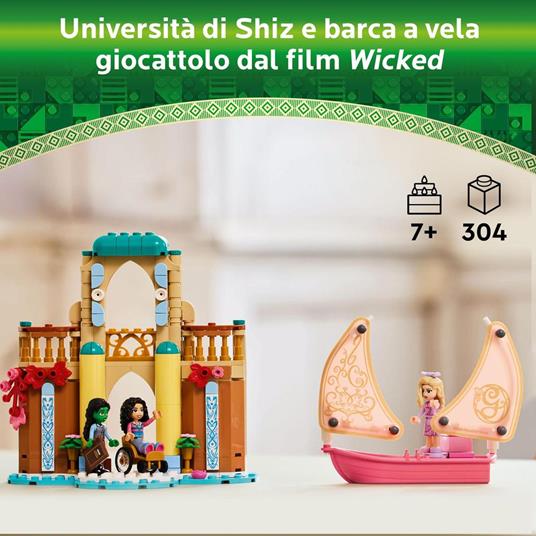 LEGO Wicked 75681 Glinda, Elphaba e Nessarose all’Università di Shiz, Giochi per Bambini 7+ con Barca e Casa delle Bambole - 2