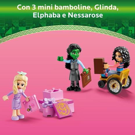 LEGO Wicked 75681 Glinda, Elphaba e Nessarose all’Università di Shiz, Giochi per Bambini 7+ con Barca e Casa delle Bambole - 4