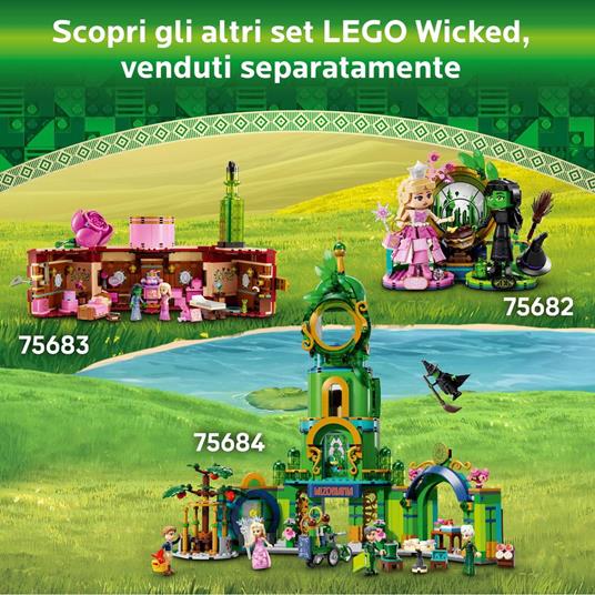 LEGO Wicked 75681 Glinda, Elphaba e Nessarose all’Università di Shiz, Giochi per Bambini 7+ con Barca e Casa delle Bambole - 6