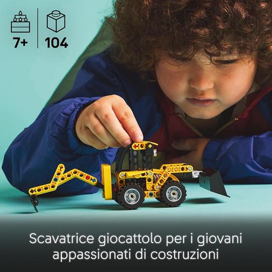 LEGO Technic Scavatrice a Cucchiaia Rovescia, Giochi per Bambini 7+, Veicolo con Escavatore Posteriore, Pala e Stabilizzatori - 2