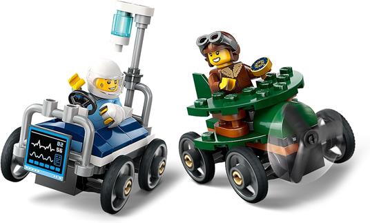 LEGO City Great Vehicles (60459). Pack veicoli da corsa: aereo contro letto dospedale - 3