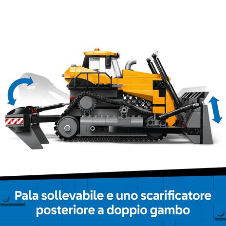 LEGO City (60466). Big Vehicles Bulldozer giallo con pala frontale - 3