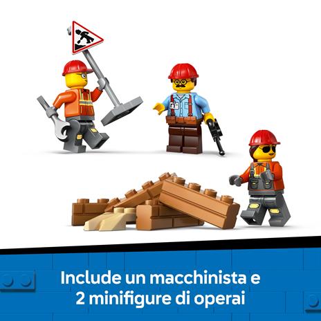 LEGO City (60466). Big Vehicles Bulldozer giallo con pala frontale - 5
