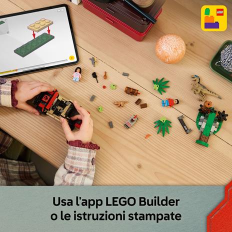 LEGO Jurassic World (76972). Fuga dal Raptor sul fuoristrada - 5