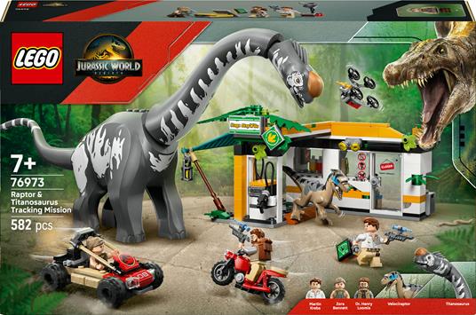 LEGO Jurassic World (76973). Alla ricerca del Raptor e del Titanosauro