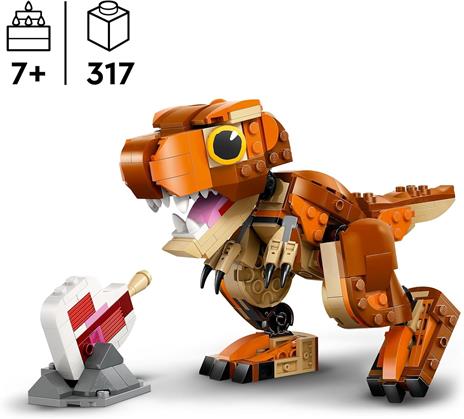 LEGO Jurassic World 76967 Little Eatie: T. Rex, Dinosauro Giocattolo con Parti Mobili, Gioco di Ruolo Bambini 7+, Idea Regalo - 2