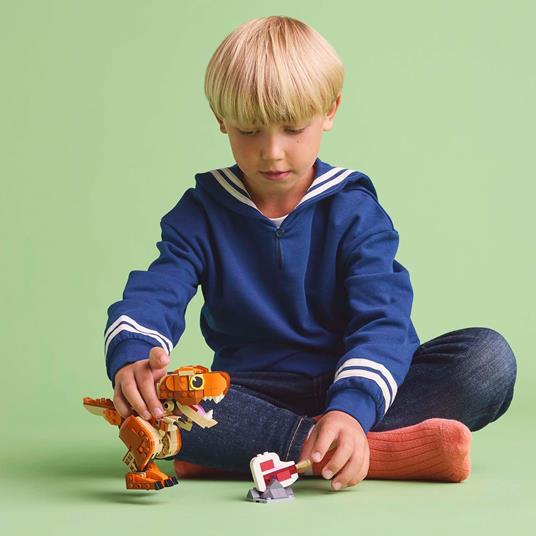 LEGO Jurassic World 76967 Little Eatie: T. Rex, Dinosauro Giocattolo con Parti Mobili, Gioco di Ruolo Bambini 7+, Idea Regalo - 6