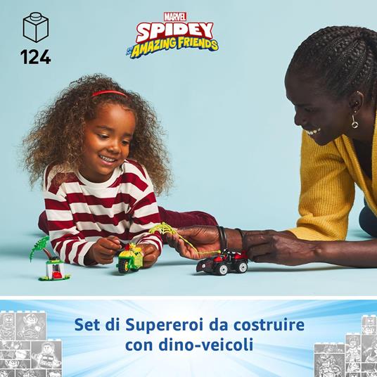 LEGO Spidey e i Suoi Fantastici Amici 11198 Inseguimento sui Dino-Veicoli di Spin ed Electro, Giochi Educativi per Bambini 4+ - 2