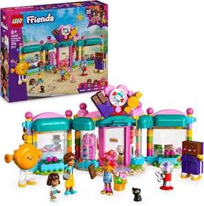 LEGO Friends 42649 Negozio di Dolciumi di Heartlake City, Giochi per Sviluppo Abilità Sociali per Bambine 6+, Idea Regalo