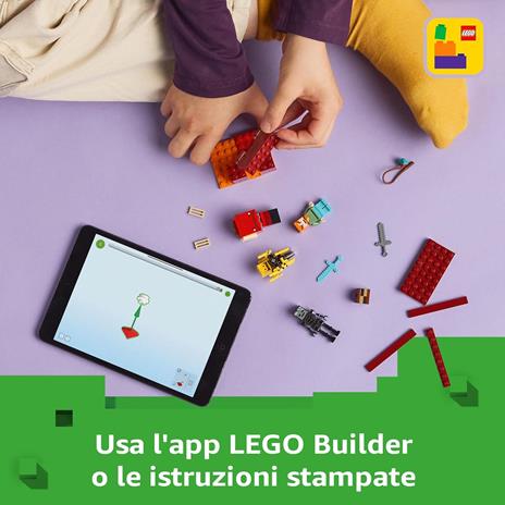 LEGO Minecraft 21266 Battaglia sul Ponte del Nether, Gioco d'Avventura Bambini 6+ con Funzioni e 4 Personaggi dal Videogioco - 6