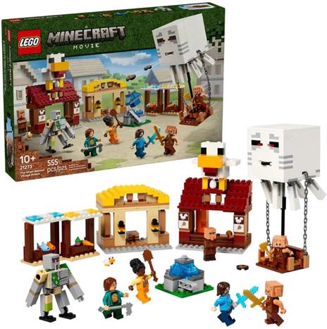 LEGO Minecraft (21273). Attacco al villaggio del Ghast-pallone