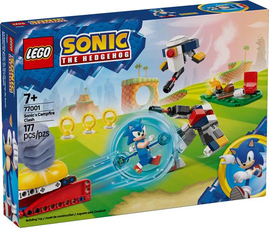 LEGO Sonic 77001 Duello al Falò di Sonic, Giochi per Bambini e Bambine 7+ con Personaggi Videogioco per Gamer