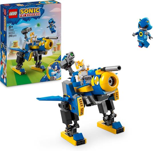 LEGO Sonic 77002 Cyclone vs. Metal Sonic, Giochi d'Azione per Bambini 8+ Mech Robot Giocattolo Trasformabile e Personaggio
